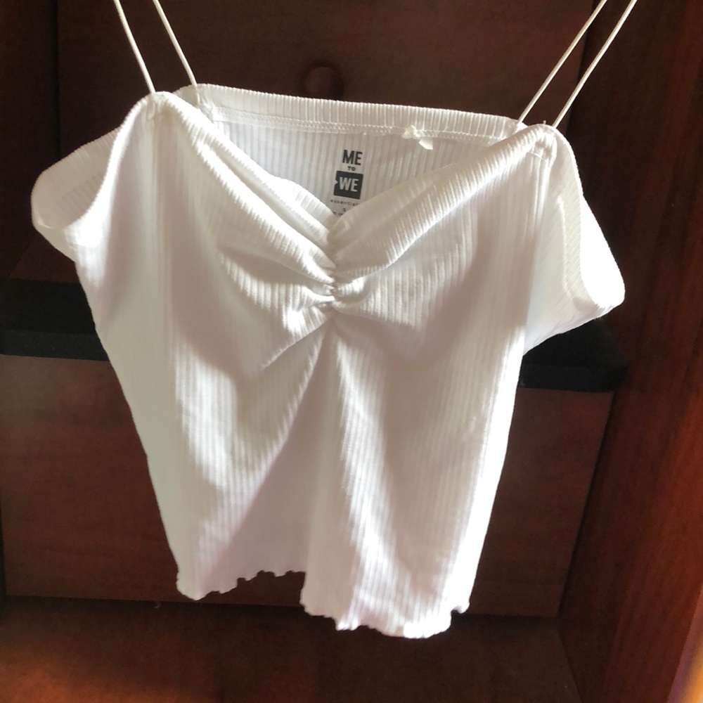 White PacSun crop top size small